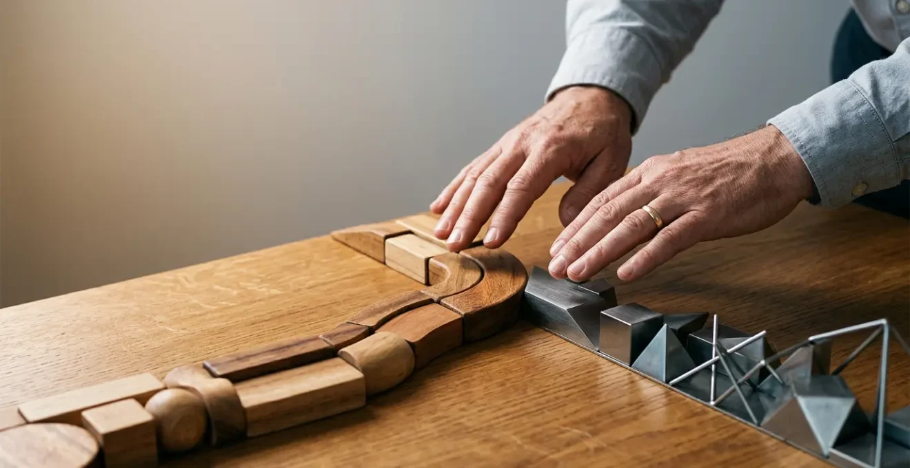 Personne réfléchissant à une décision financière complexe avec des documents