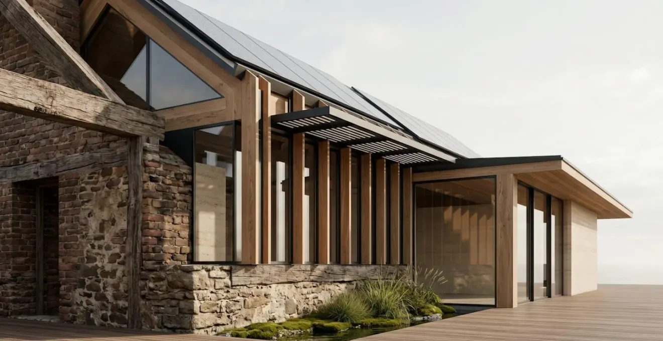 Concept de transformation et d'amélioration énergétique d'un habitat
