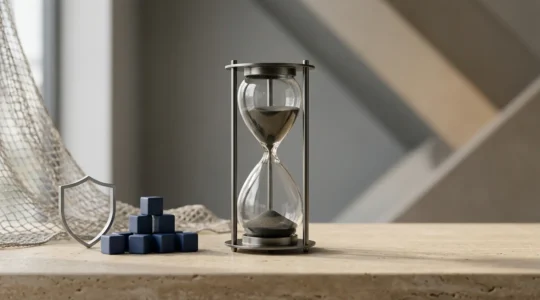 Illustration représentant le concept de délai d'attente et de protection financière en assurance emprunteur