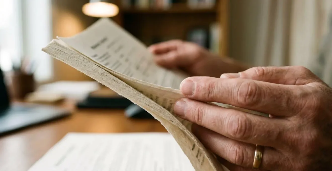 Personne vérifiant attentivement les détails d'un contrat d'assurance