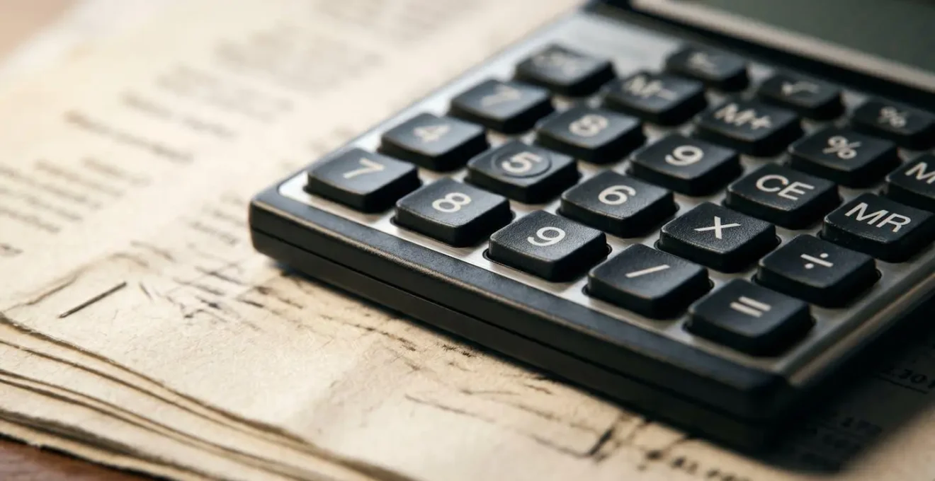 Gros plan sur calculatrice et documents financiers illustrant la vérification des cotisations retraite
